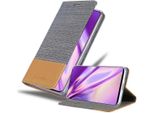 Cadorabo Custodia Per Samsung Galaxy A51 4G / M40S Cover Protettiva In Grigio Custodia Per Cellulare Custodia A Libro Cover