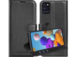 Cadorabo Cover Per Samsung Galaxy A21S Cover Protettiva In Nero Custodia Per Cellulare Cover Chiusura Magnetica