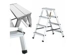 Drabest | Scala In Alluminio A Due Lati, 4 Gradini, Portata 125 Kg.