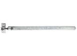 Alberts 318284 Cerniera Per Tapparella | Diritta, Estremità Arrotondata, Regolabile Di 30 Mm | Zincata A Caldo | 660 X 40 Mm