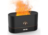 Diffusore Di Aromi 2 In 1 Con Effetto Fiamma, Serbatoio D'acqua Da 0,18 L, Umidificatore, Umidificatore D'aria, Luce Notturna A 2 Luminosità, Autospegnimento