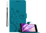 Cadorabo Cover Per Huawei Mate 9 Cover Protettiva In Blu Cover Protettiva Cover Per Telefono Cellulare Custodia Fiori Custodia Fiori
