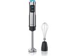Arendo 1200W Turbo Frullatore A Mano In Acciaio Inox, Frullatore, Mixer, Frullatore A Mano, Frullatore, Argento/Nero