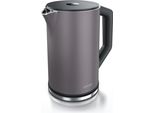 Bollitore Arendo Con Impostazione Della Temperatura 40 - 100 °C, Acciaio Inox, Display Led, 1,5L, 2200W, Design A Doppia Parete, Senza Bpa, Grigio Vulcano