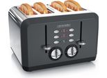 Tostapane Arendo Per 4 Fette, 1630 W, Automatico, Acciaio Inox, Involucro A Doppia Parete Termoisolante, Grigio