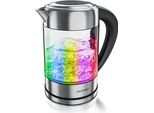 Bollitore Arendo 1,7 L, 2200 W, Acciaio Inox Con Corpo In Vetro, Selezione Della Temperatura 40°C - 100°C, Funzione Di Ebollizione