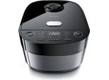 Arendo - Cuociriso Digitale E Vaporiera 4L, Multi-Cucina 800W, 4 Litri Per Un Massimo Di 8 Persone, Preparazione Rapida, Funzione Keep Warm, Incluso Inserto Per Vaporiera, Cucchiaio E Misurino, Nero