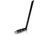 Adattatore Wlan Aplic 1200Mbit/S - 2,4Ghz + 5Ghz - Dual Band - Antenna Esterna 5 Dbi - Mini Wifi Stick 1200 Mbit/S - Wireless Lan - Dongle Di Rete Usb 3.2 Gen.1 - Per Pc Desktop Laptop - Anche Windows