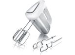Arendo Impastatrice Elettrica A Mano - Incl. 2 Fruste E 2 Ganci Per Impasto In Acciaio Inox - Impastatrice A Mano - Sgancio Del Gancio - Pulsante Turbo - Fusibile Termico - Aspetto Acciaio Inox
