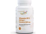 Vitaworld Vitamina B12 500 µG + Acido Folico 800 µG | 180 Compresse | Alto Dosaggio | Vegan