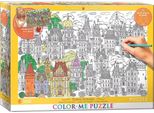 Eurographics Puzzle Da Colorare Case In Città 300 Pezzi + Set Da Appendere