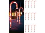 Set Di 12 Luci Da Giardino A Bastoncino Di Zucchero Led Luci Di Natale