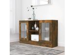 Vidaxl Vetrina In Rovere Fumé 120X30,5X70 Cm Materiale A Base Di Legno