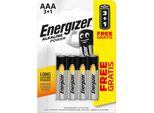 Energizer Alkaline Power Promo AAA/LR03 Batterie Alcaline Micro Ricaricabili 4 Pezzi 7638900302097