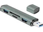 Logilink UA0394 Hub Logilink Usb 3.2 Gen2 Con Lettore Di Schede, 2 Porte, Alluminio