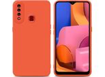 Cadorabo Cover Per Samsung Galaxy A20S Cover Protettiva In Silicone Tpu Arancione Custodia Per Telefono Cellulare