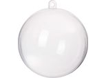 Springos Gingillo Acrilico 1 Pezzo _ 16 Cm Albero Di Natale Gingillo Da Riempire Trasparente Due Pezzi Decorazione Di Natale