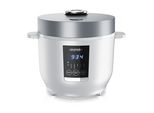 Cuociriso Digitale Arendo Con 5 Programmi, 350 W, 2 Litri, Timer E Funzione Keep Warm, Senza Bpa, Incluso Misurino E Cucchiaio Per Riso, Bianco/Argento