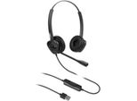 Fanvil HT302-U, Cablato, Ufficio/Call Center, 20 - 20000 Hz, 95 G, Cuffie, Nero