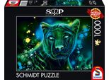 Schmidt Spiele Puzzle Sheena Pike Neon Blu Verde Pantera 1000 Pezzi