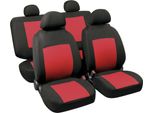 Set Coprisedile Auto Coordinato Lampa Procida Nero E Rosso