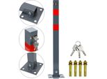 Yakimz Barriera Post, 1X Set, Barriera Universale Pieghevole Per Parcheggio, Catena Di Barriera Post Parcheggio, Incluso