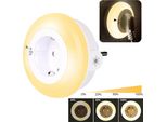 Led Luce Notturna Zoccolo Dimmerabile Sensore Crepuscolare, Lampada Notturna Auto/On/Off Touch Camera Da Letto Soggiorno Corridoio Scale Del Seminterrato, Bianco Caldo