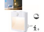 Presa Di Luce Notturna A Led Dimmerabile Con Sensore Crepuscolare E Rilevatore Di Movimento Basso Consumo Camera Da Letto Soggiorno Corridoio Scale Del Seminterrato, Bianco Caldo
