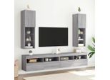 Maison Exclusive - Mobile Tv Con Luci Led 2 Pz. Grigio Sonoma 30,5X30X102 Cm