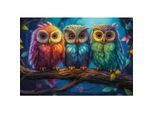 Castorland Puzzle Tre Piccoli Gufi 1000 Pezzi