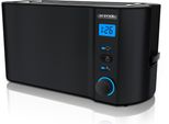 Tostapane Arendo, 2 Fessure Lunghe, Per 4 Fette, 1500 W, Fessura Lunga, Attacco Per Panini, Involucro Termoisolante, Display, Nero