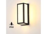 Lampada Da Parete A Led Per Esterni Interni IP65 Impermeabile, 18W Lampada Da Parete In Alluminio, Lampada Da Esterno Luce Notturna Per Ingresso Giardino Balcone Garage Corridoio, Bianco Caldo