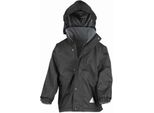 Result - Giacca Reversibile Per Bambini PC6787 (146-152) (Nero/Grigio)