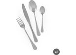 Excelsa Set Di Posate 24 Pezzi Drops Acciaio Argento
