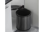 Cestino Hailo 3515071 Girevole Mono 15 Litri Grigio Scuro