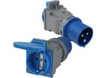 Adattatore Spina Adaper Cee A Attacco Schuko Caravan Camper Roulotte Barca 200-250V