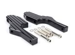 Adattatore Poggiapiedi Passeggero Moto Nostra, Cnc, Nero Lucido Per Vespa Gt, Gtl, Gts, Gtv 125-300 Fino Al 2022