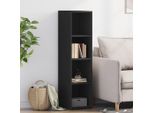 Bei Cloris Vetrinetta Credenza Nero 30X41X124 Cm Materiale A Base Di Legno - Cassettiere Nuovo4980155 1Pacco