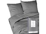 Deco4Home Biancheria Da Letto Maco Satin Pure | 220X200Cm | Trim | Grey