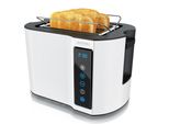 Tostapane Arendo Alloggiamento A Doppia Parete Isolato Termicamente, Display Con Indicatore Del Tempo Residuo, 2 Fessure Corte, Per 2 Fette, 800 W, Pannello A Sfioramento, Accessorio Per Panini, 7 Livelli Di Doratura