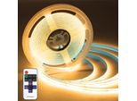 Striscia Led Cob Dimmerabile, Striscia Luminosa Led 5M Bianco Caldo, Striscia Led Autoadesiva 1600Leds Telecomando Cri 93+ Per Cucina Scale Soggiorno Camera Da Letto