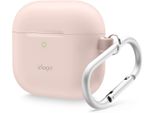 Elago Custodia Da Appendere In Silicone Per Airpods 4 Rosa Sabbia