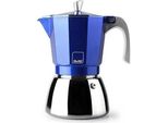Macchina Per Caffè Espresso Ibili Elba Blue 6 Tazze Argento Taglia Unica / Spina Ue 220V Argento Taglia Unica