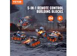 Vevor Stem Giocattolo Da Costruzione Per Bambini, 5 In 1, 554 Parti, Kit Di Auto Telecomandate, Auto/Robot/Carro Armato/Cubo Magico/Spazzaneve Telecomandati E Controllati Da App, Set Di Costruzione Robot Rc Stem
