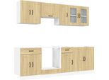 Vidaxl Set Di 8 Mobili Da Cucina Kalmar Sonoma In Legno Di Quercia