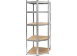 Scaffale Angolare In Metallo Con 5 Ripiani, 180X70X70Cm, Portata 875Kg, Rebel