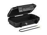 Cassaforte Portatile 24 × 14 × 5,5 Cm, Cassaforte Da Spiaggia Con Codice A 4 Cifre, Cassaforte Impermeabile - Safory Nero