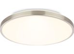 Briloner Competo Lampada Da Soffitto A Led, Paralume Decorativo, Luce Bianca Calda, Nichel Opaco, Ø33 X 6 Cm