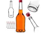 Bottiglie Per Liquore Kadax 500Ml, 10 Pezzi, Bottiglie Vuote Per Il Riempimento Di Olio, Aceto, Liquore, Vino E Grappa, Bottiglie Di Vetro, Bottiglie Di Grappa, Bottiglie Di Succo (Rosso)