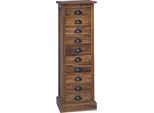 Syfax™ Cassettiera Marrone 35 X 30 X 110 Cm Legno Di Teak Solido